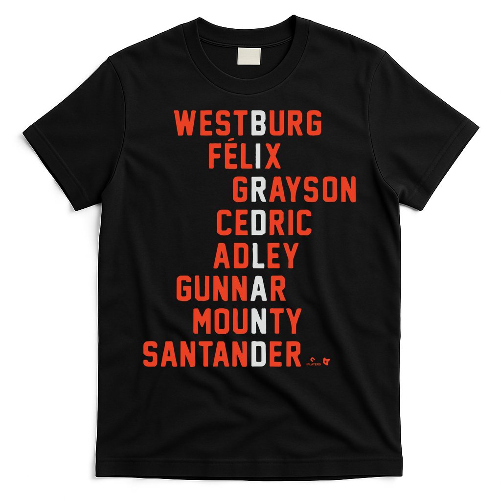 Birdland Names Westburg Felix Grayson Cedric Adley Gunnar T-Shirt