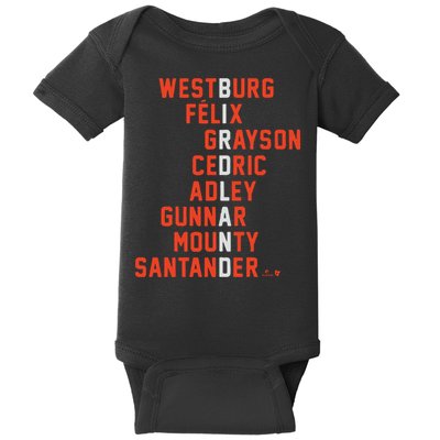 Birdland Names Westburg Felix Grayson Cedric Adley Gunnar Baby Bodysuit