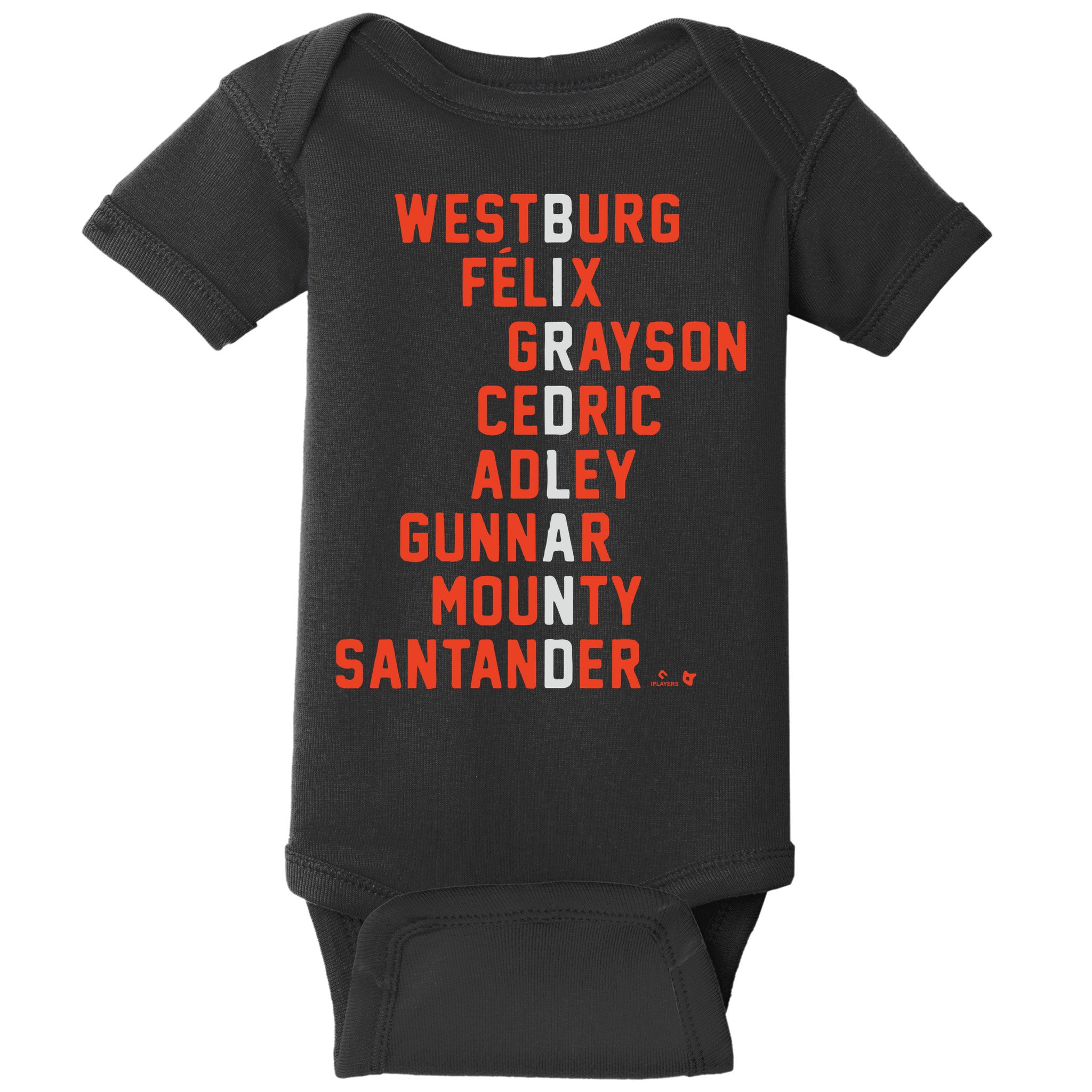 Birdland Names Westburg Felix Grayson Cedric Adley Gunnar Baby Bodysuit