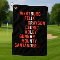 Birdland Names Westburg Felix Grayson Cedric Adley Gunnar Golf Towel