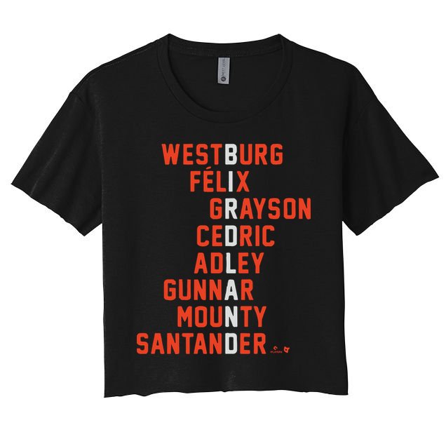 Birdland Names Westburg Felix Grayson Cedric Adley Gunnar Crop Top