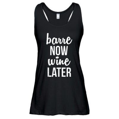 Barre Now Wine Later Pilates Workout Ladies Essential Flowy Tank