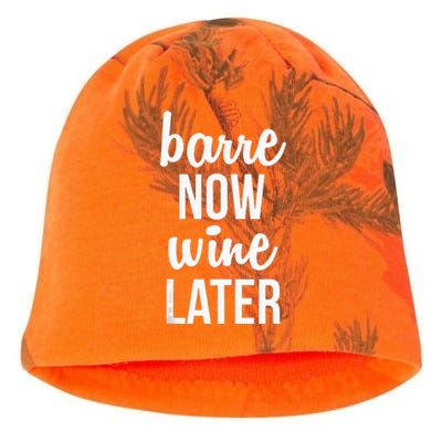 Barre Now Wine Later Pilates Workout Kati - Camo Knit Beanie