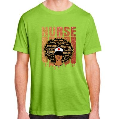 Black Nurse Woman Girl African Melanin Cute Nurse Juneteenth Gift African Pride Adult ChromaSoft Performance T-Shirt