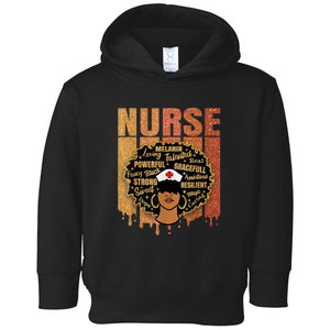 Black Nurse Woman Girl African Melanin Cute Nurse Juneteenth Gift African Pride Toddler Hoodie