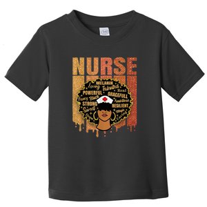 Black Nurse Woman Girl African Melanin Cute Nurse Juneteenth Gift African Pride Toddler T-Shirt