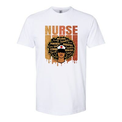 Black Nurse Woman Girl African Melanin Cute Nurse Juneteenth Gift African Pride Softstyle® CVC T-Shirt