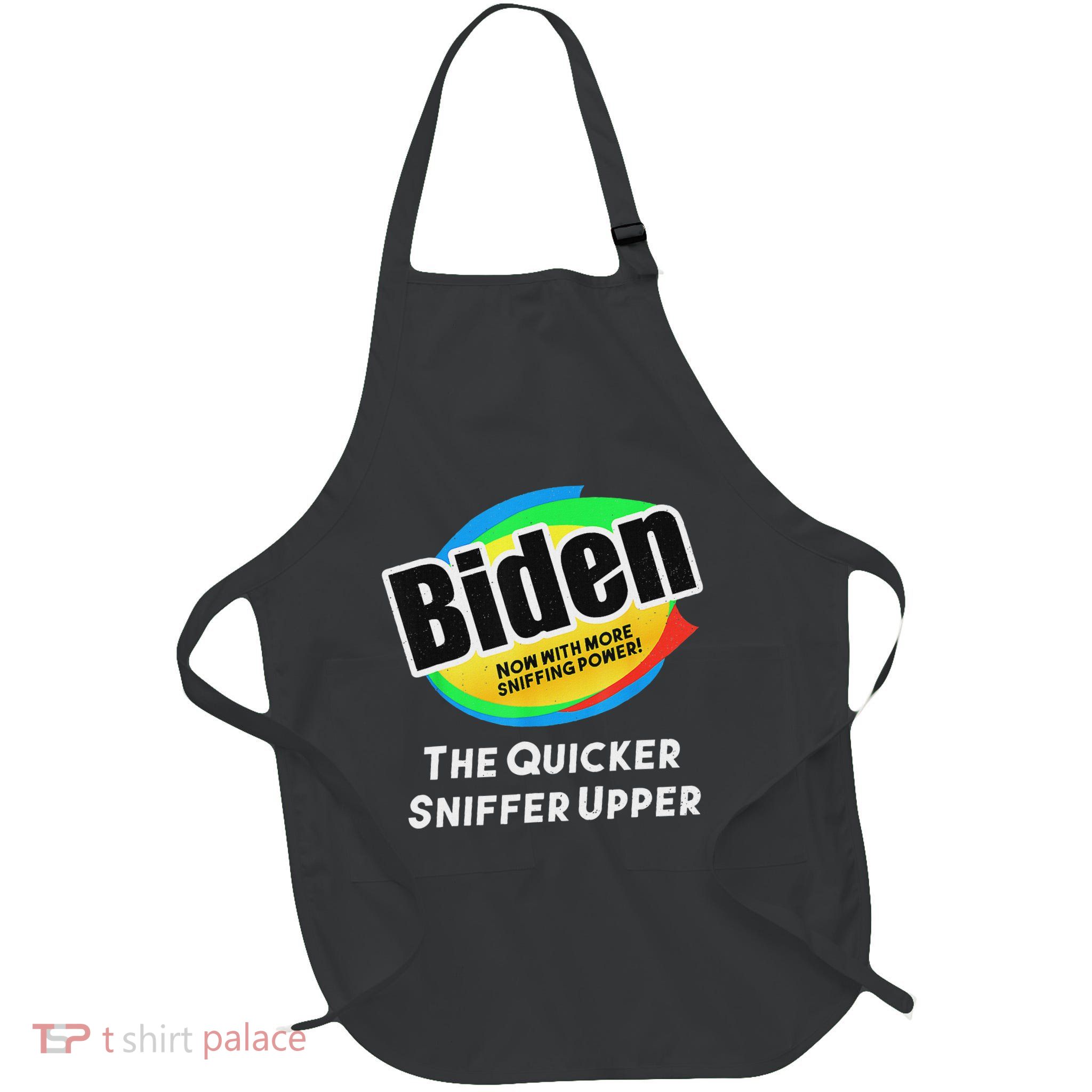 Biden Now With More Sniffing Power Satirical Design Full-Length Apron With Pockets