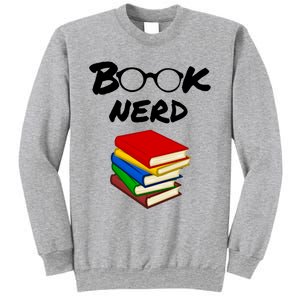 Book Nerd With Books Gift Sweatshirt