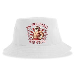 Big Nick Xmas Energy Funny Xmas Christmas Muscle Santa Claus Sustainable Bucket Hat