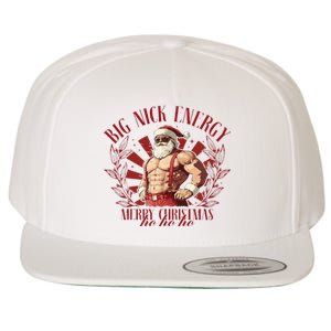 Big Nick Xmas Energy Funny Xmas Christmas Muscle Santa Claus Wool Snapback Cap