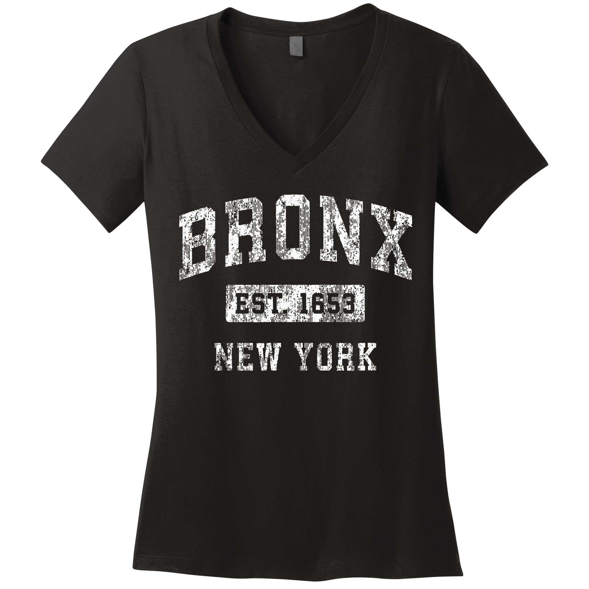 Bronx New York Ny Vintage Established Sports Design Women's V-Neck T-Shirt