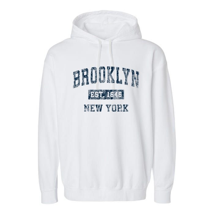 Brooklyn New York Ny Vintage Garment-Dyed Fleece Hoodie