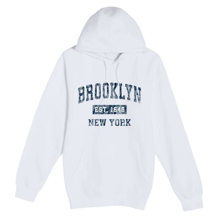 Brooklyn New York Ny Vintage Premium Pullover Hoodie