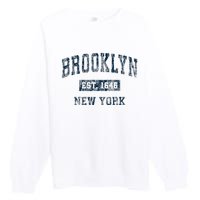 Brooklyn New York Ny Vintage Premium Crewneck Sweatshirt