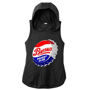 Buffalo New York Hockey Club Bottlecap Ladies PosiCharge Tri-Blend Wicking Draft Hoodie Tank