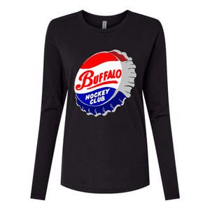 Buffalo New York Hockey Club Bottlecap Womens Cotton Relaxed Long Sleeve T-Shirt