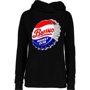 Buffalo New York Hockey Club Bottlecap Womens Funnel Neck Pullover Hood