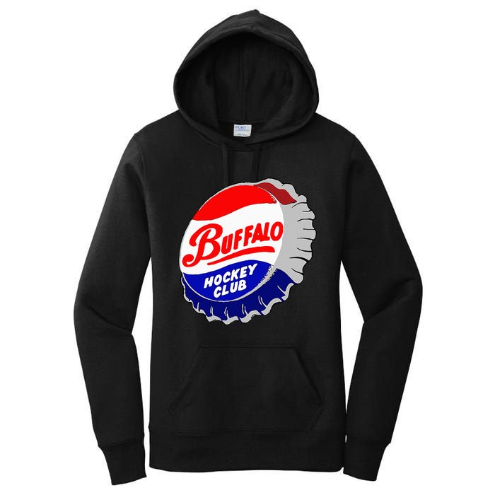 Buffalo New York Hockey Club Bottlecap Women's Pullover Hoodie