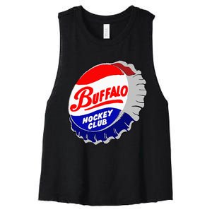 Buffalo New York Hockey Club Bottlecap Women's Racerback Cropped Tank