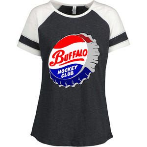 Buffalo New York Hockey Club Bottlecap Enza Ladies Jersey Colorblock Tee