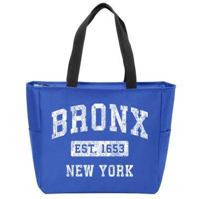 Bronx New York Ny Vintage Established Sports Design Great Gift Zip Tote Bag