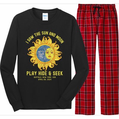 Buffalo New York Path Totality Solar Eclipse April 08 2024 Long Sleeve Pajama Set