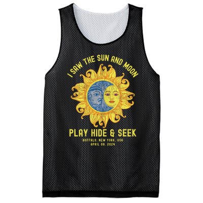 Buffalo New York Path Totality Solar Eclipse April 08 2024 Mesh Reversible Basketball Jersey Tank