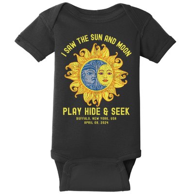 Buffalo New York Path Totality Solar Eclipse April 08 2024 Baby Bodysuit