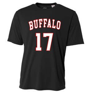 Buffalo New York Us American College Font Number 17 Cooling Performance Crew T-Shirt