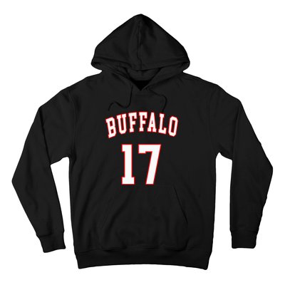 Buffalo New York Us American College Font Number 17 Hoodie