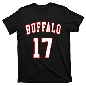 Buffalo New York Us American College Font Number 17 T-Shirt