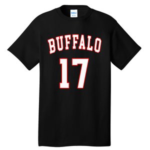 Buffalo New York Us American College Font Number 17 Tall T-Shirt