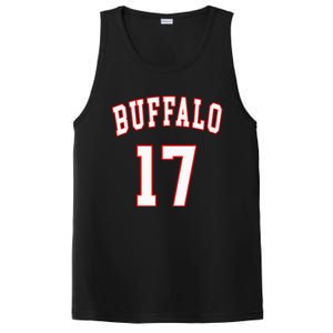 Buffalo New York Us American College Font Number 17 PosiCharge Competitor Tank