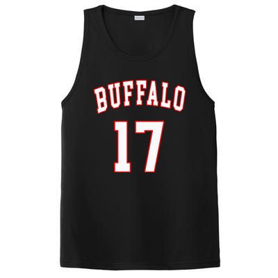 Buffalo New York Us American College Font Number 17 PosiCharge Competitor Tank