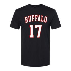 Buffalo New York Us American College Font Number 17 Softstyle CVC T-Shirt