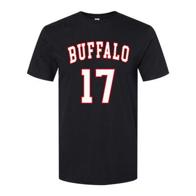 Buffalo New York Us American College Font Number 17 Softstyle® CVC T-Shirt