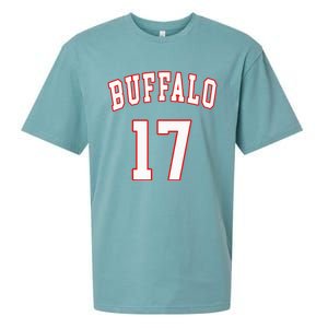 Buffalo New York Us American College Font Number 17 Sueded Cloud Jersey T-Shirt