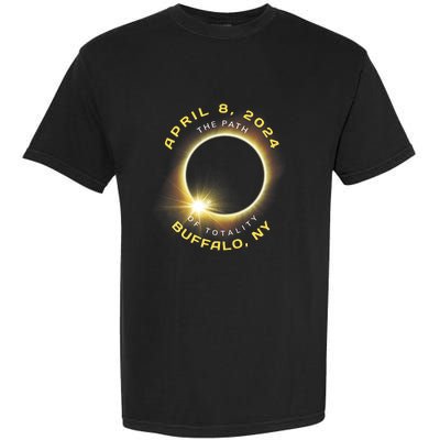 Buffalo New York Solar Eclipse Totality April 8 2024 Garment-Dyed Heavyweight T-Shirt