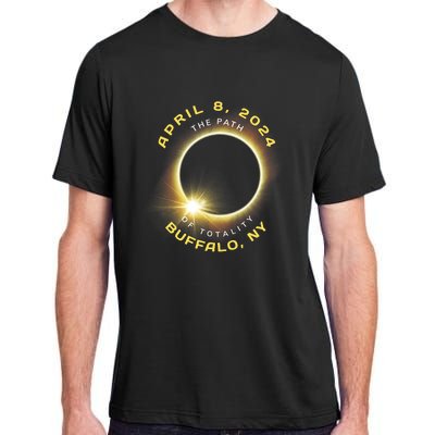 Buffalo New York Solar Eclipse Totality April 8 2024 Adult ChromaSoft Performance T-Shirt