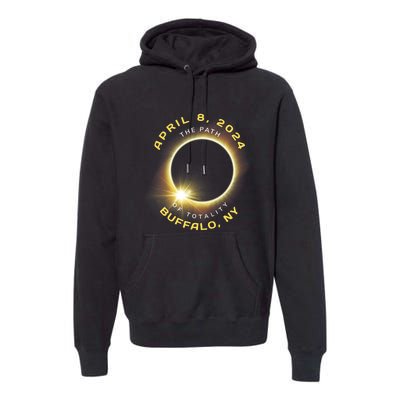 Buffalo New York Solar Eclipse Totality April 8 2024 Premium Hoodie