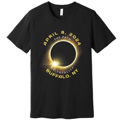 Buffalo New York Solar Eclipse Totality April 8 2024 Premium T-Shirt