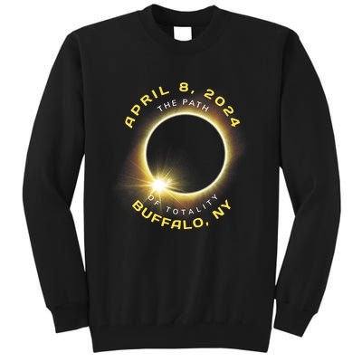 Buffalo New York Solar Eclipse Totality April 8 2024 Tall Sweatshirt