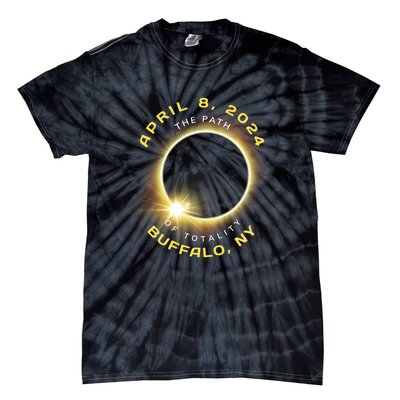 Buffalo New York Solar Eclipse Totality April 8 2024 Tie-Dye T-Shirt