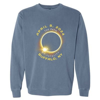 Buffalo New York Solar Eclipse Totality April 8 2024 Garment-Dyed Sweatshirt