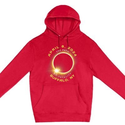 Buffalo New York Solar Eclipse Totality April 8 2024 Premium Pullover Hoodie