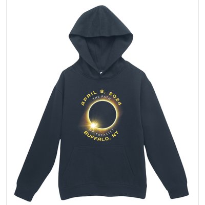 Buffalo New York Solar Eclipse Totality April 8 2024 Urban Pullover Hoodie