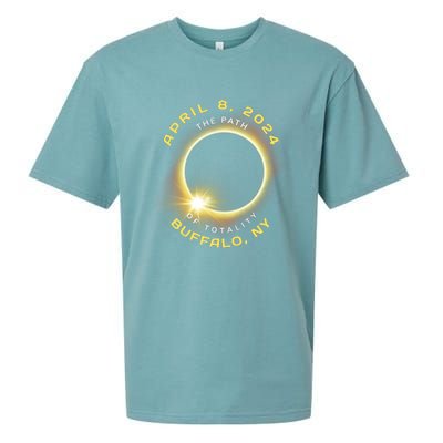 Buffalo New York Solar Eclipse Totality April 8 2024 Sueded Cloud Jersey T-Shirt