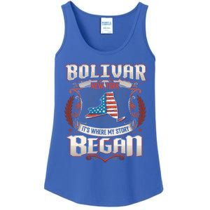 Bolivar New York Usa Flag 4th Of July Cute Gift Ladies Essential Tank