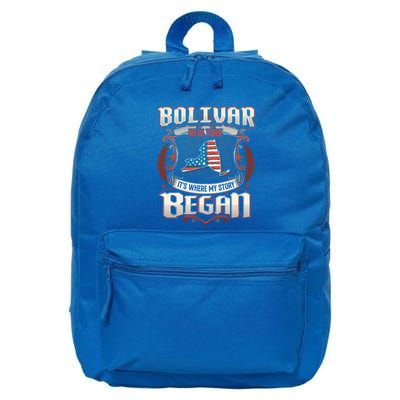 Bolivar New York Usa Flag 4th Of July Cute Gift 16 in Basic Backpack